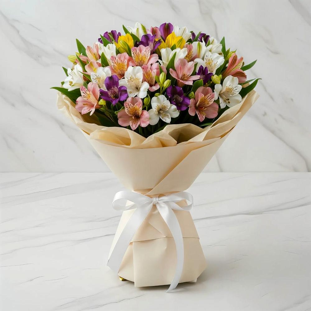 Букет цветов из: Альстромерии в Новой Ладоге