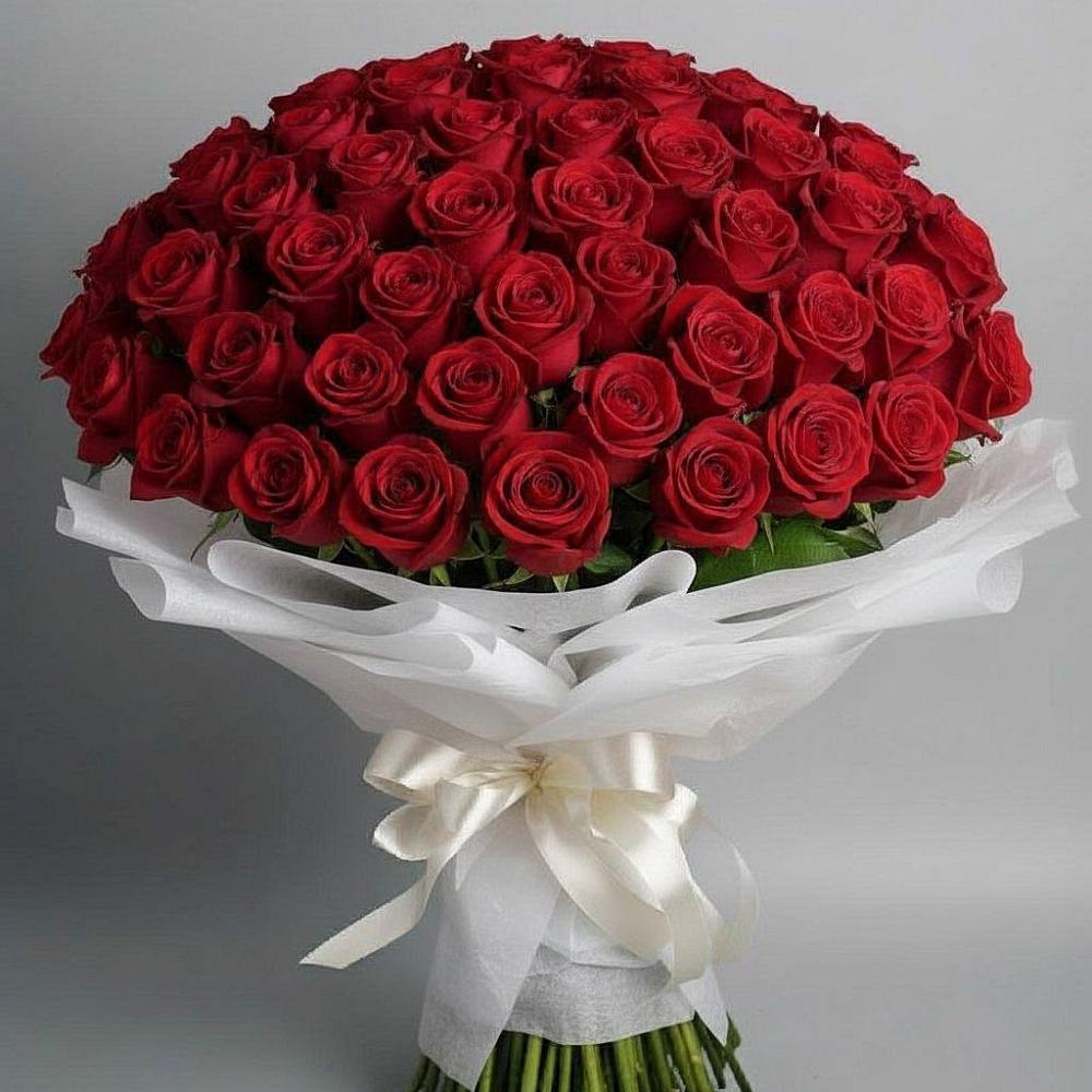 Букет 101 Красная роза Блэк Мэджик в Новой Ладоге
