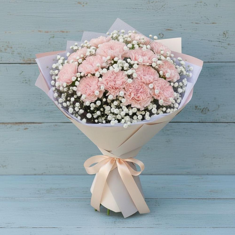 Букет цветов из: Гвоздики в Новой Ладоге