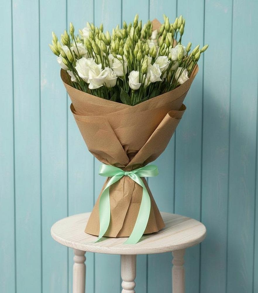 Букет цветов из: Лизиантусы в Новой Ладоге