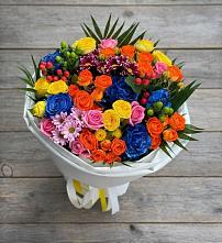 Букет цветов из:  Розы и Хризантемы в Новой Ладоге