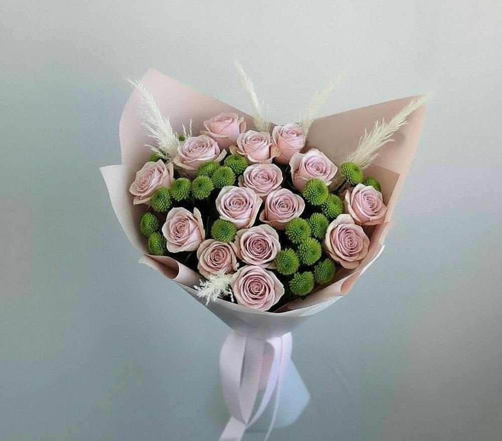 Букет цветов из: Розы и Хризантемы в Новой Ладоге