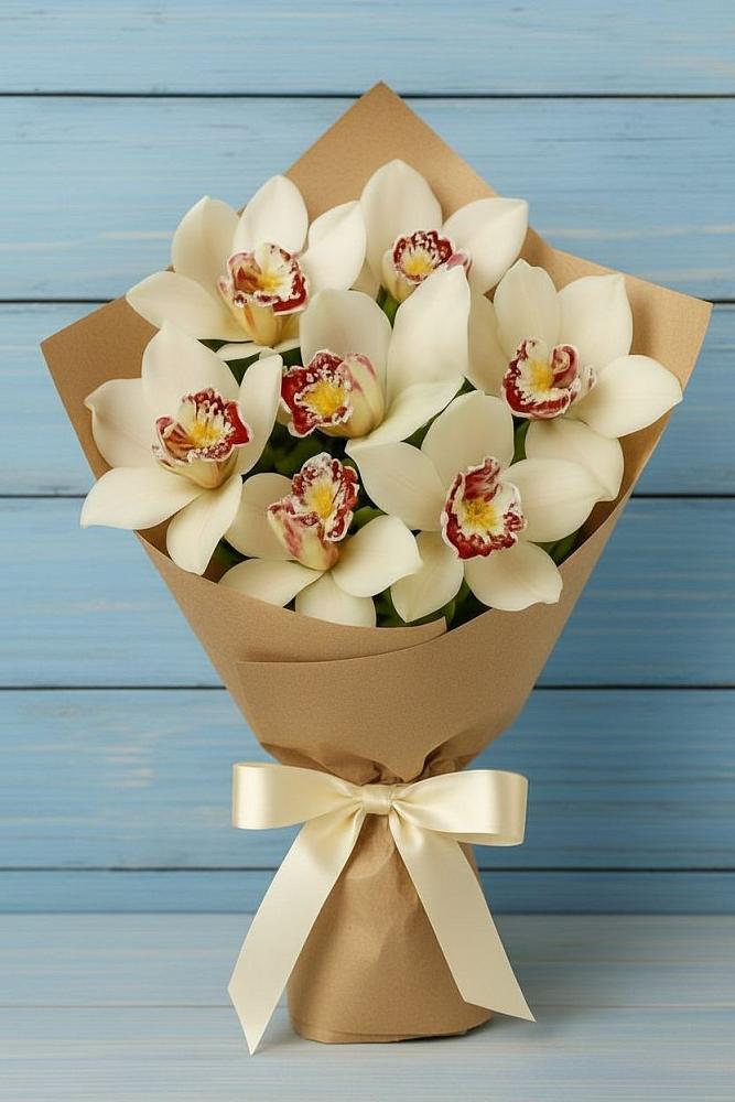 Букет цветов из: Орхидеи и Розы в Новой Ладоге